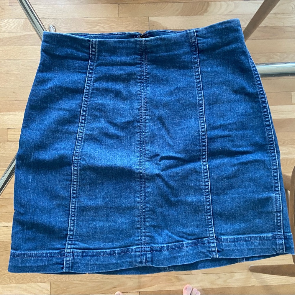 Free People denim mini skirt